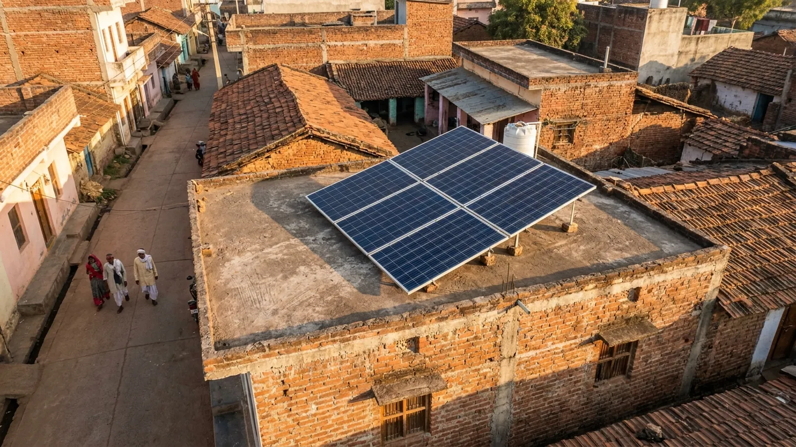 2 kW rooftop solar system on an Indian home