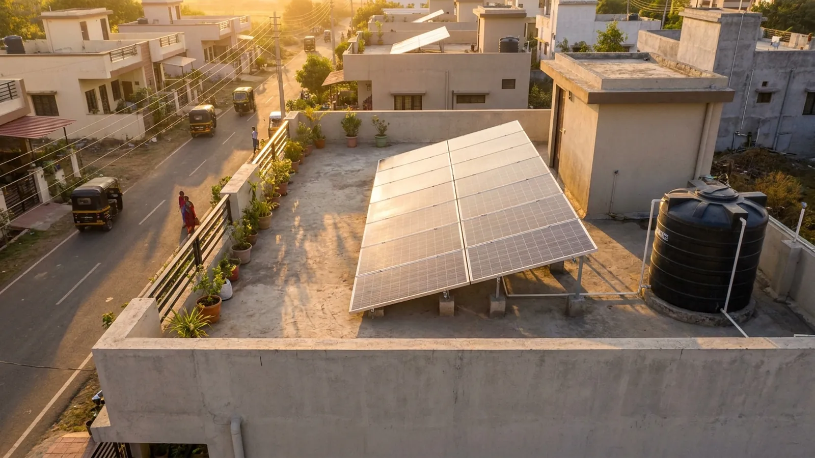 3 kW rooftop solar system on a Madhya Pradesh home